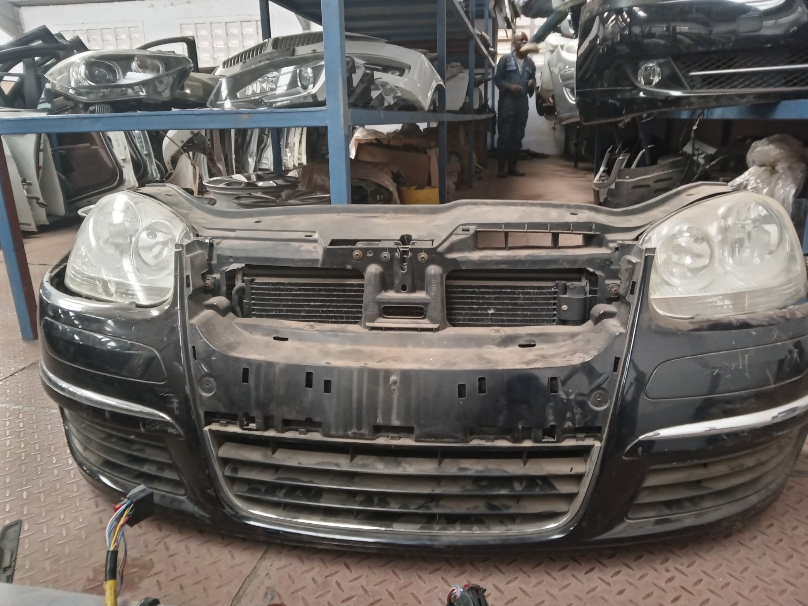 Volkswagen Golf Mk5 Front Bumper Assembly with Headlights and Radiator Support