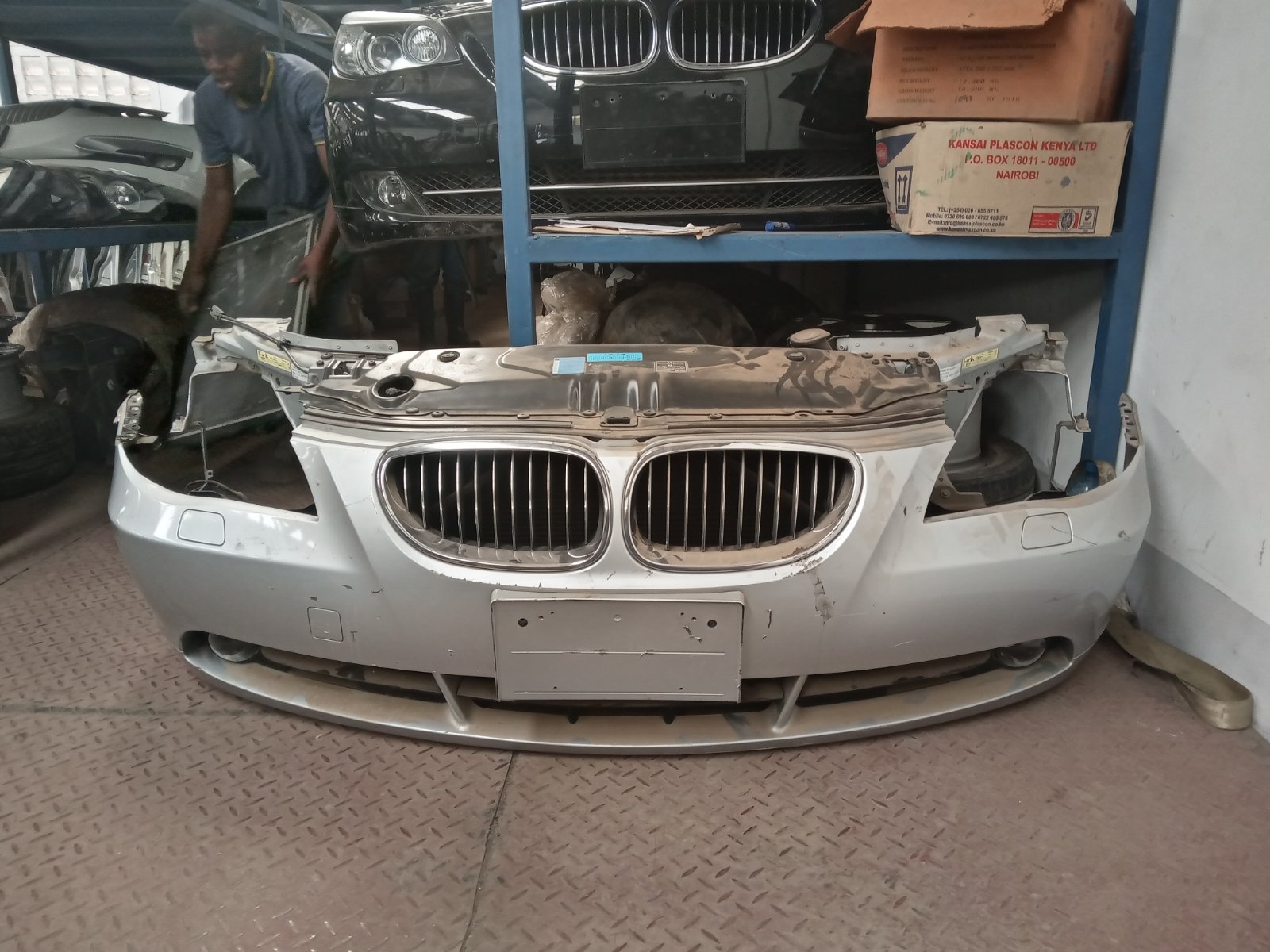 BMW 5 Series E60 Front Bumper Assembly with Kidney Grilles