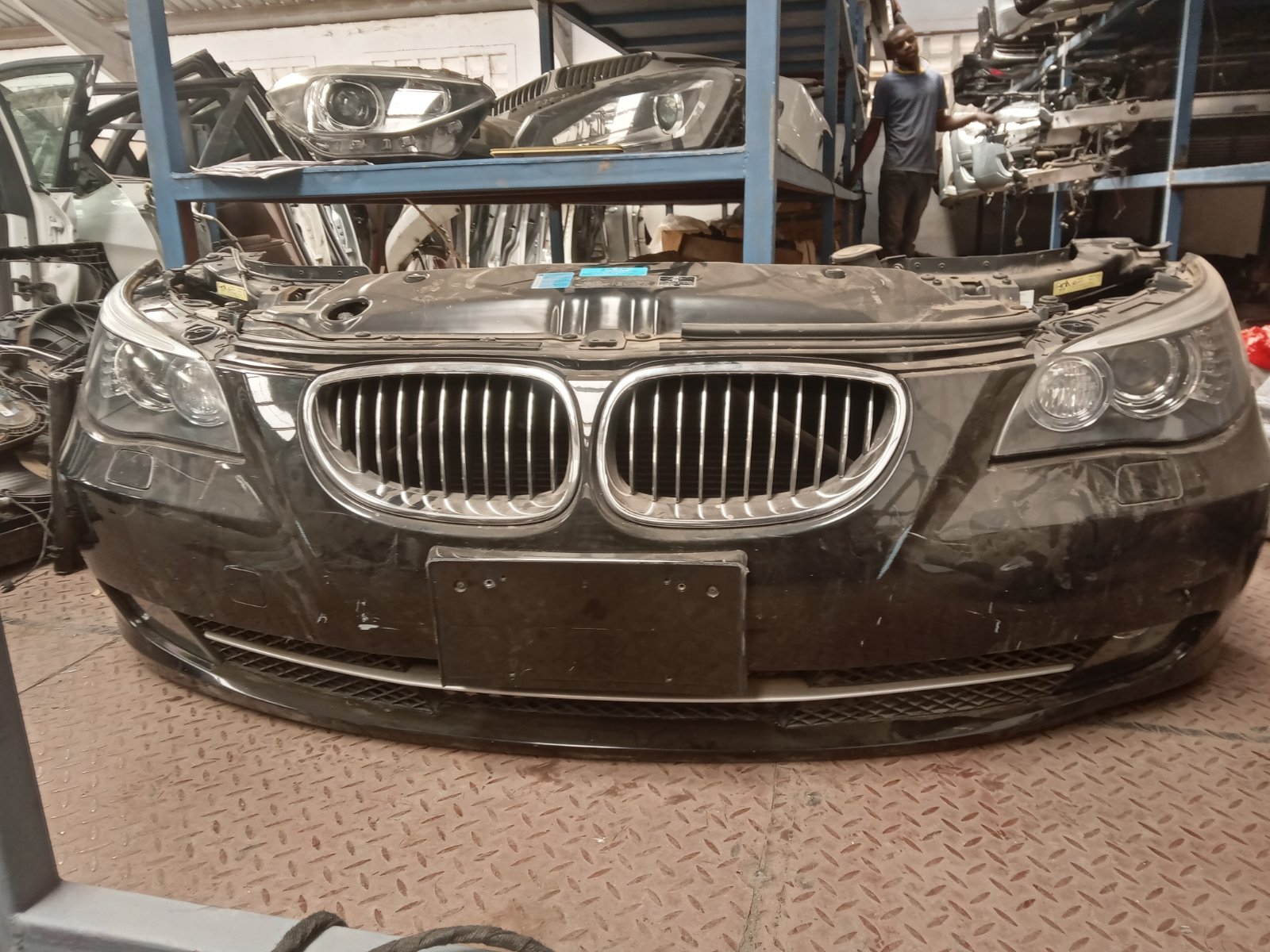 BMW E60 Front Bumper Assembly With Grilles And Headlights
