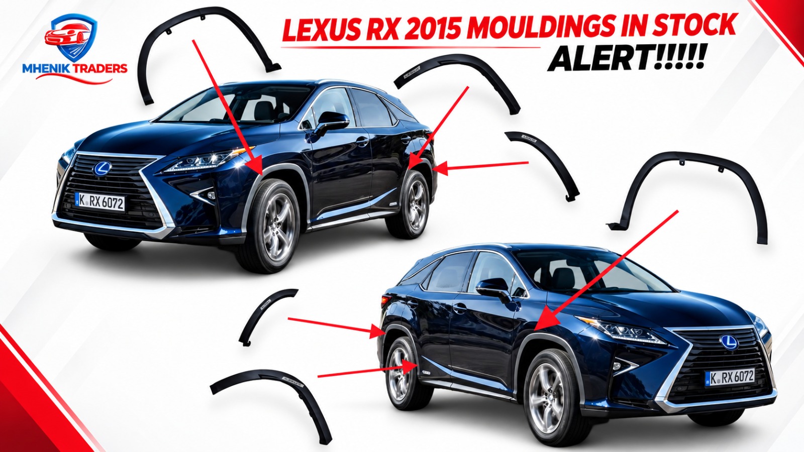 Lexus RX 2015 Wheel Arch Mouldings