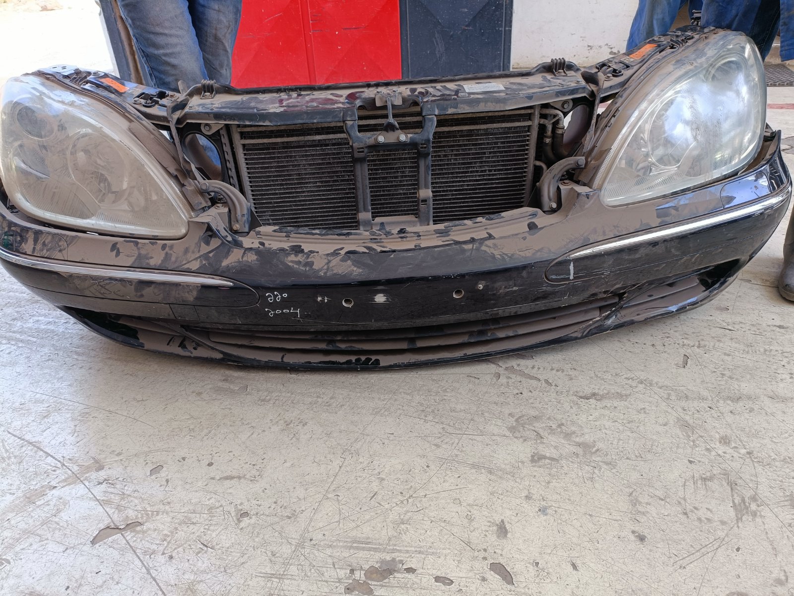 Mercedes Benz W220 S-Class Front Bumper Assembly with Headlights and Radiator Support