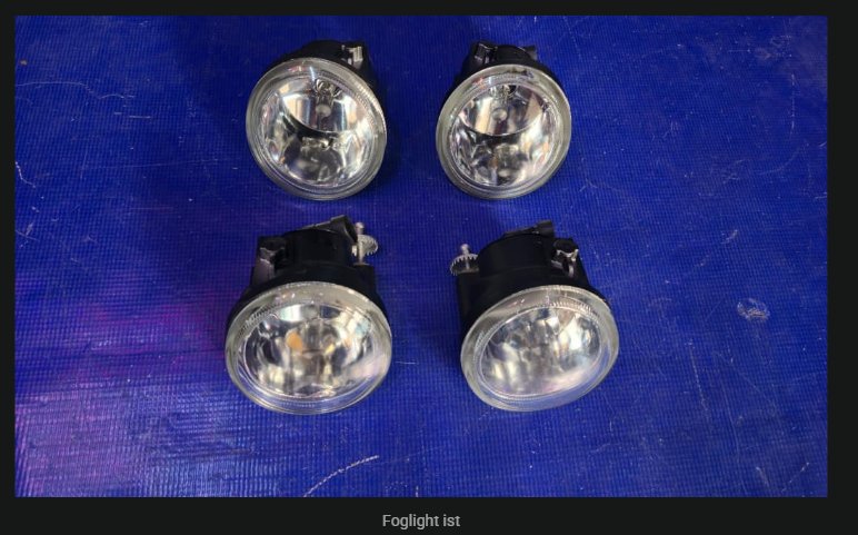 Toyota IST Front Bumper Fog Lights Assembly