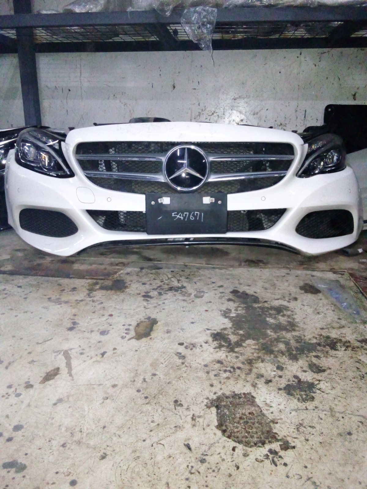 Mercedes Benz C-Class Front Bumper Assembly with Grille and Headlights