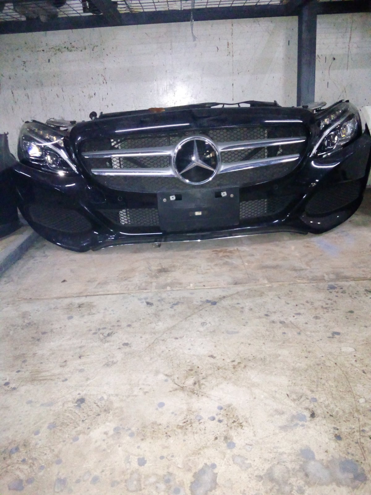Mercedes Benz C-Class Front Bumper Assembly with Grille and Headlights