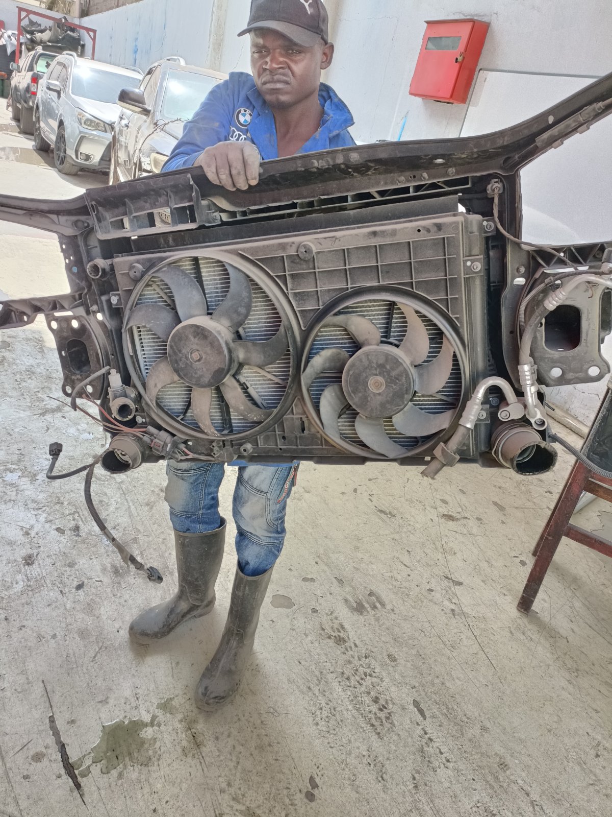 BMW Radiator Assembly with Dual Cooling Fans